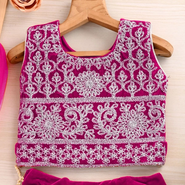 Pink Color  Lehenga Set For Kids