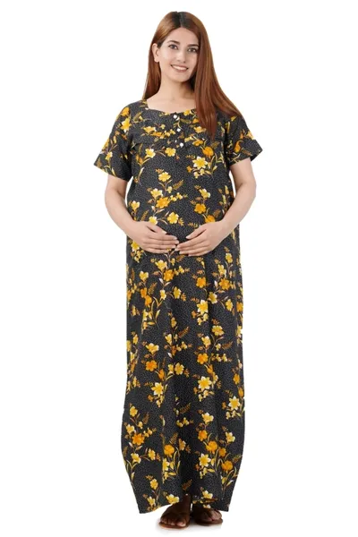 Comfortable Floral Print Feeding Nighty