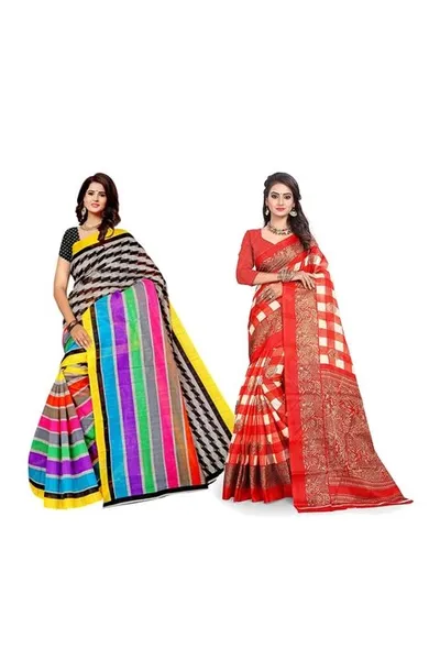 Combo of 2 SVB Multicolour Silk  Sarees