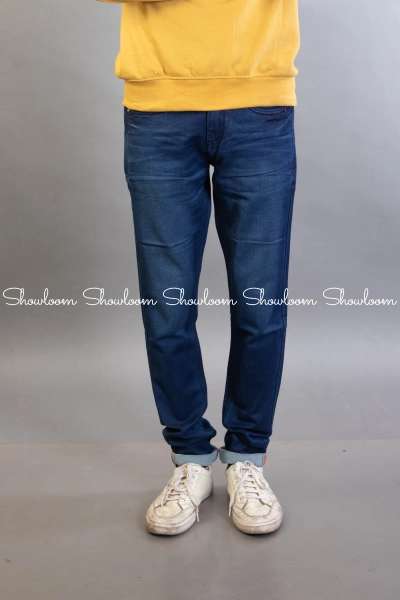 Men’s Slim Fit Mid Rise Denim Dark Blue Jeans