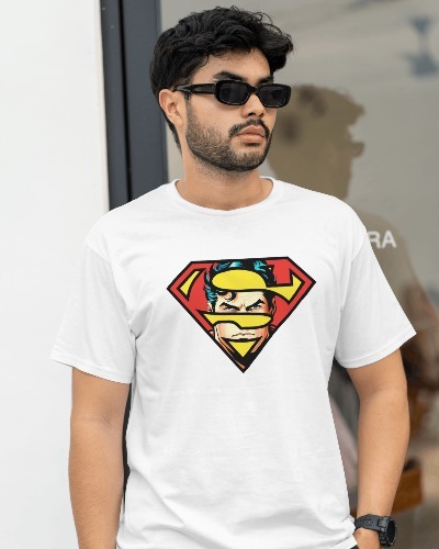 Men’s Graphics Printed Pure Cotton White T-shirt