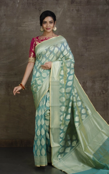 Handwoven Cotton Chanderi Saree