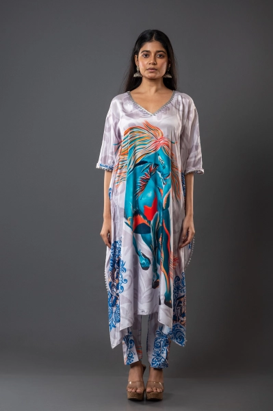 Women Kalki Printed Kaftan Set