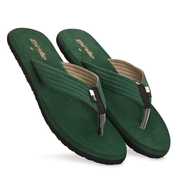 Men's Casual Green Color Slippers Lightweight Design