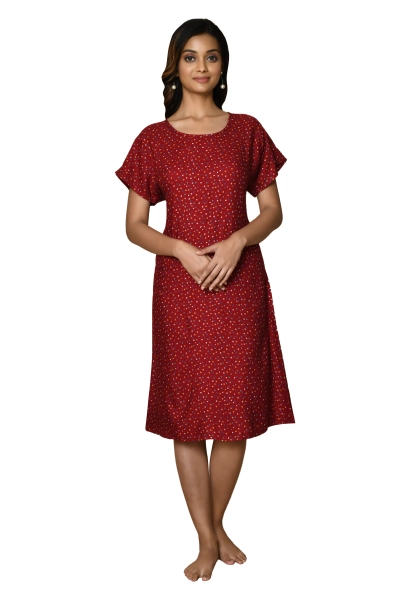 Cotton Foil Print Women Dress