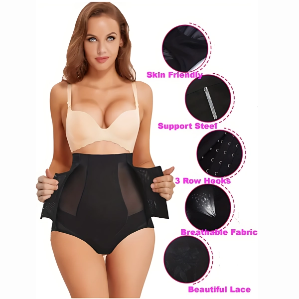 Women High Waist Panties Tummy Control Butt Lift Pulling Corset Reducing Shaper