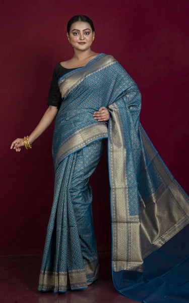 Handwoven Bandhani Pattern Work Cotton Chanderi Saree