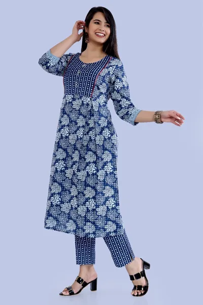 Yoke Designed Rayon Floral Printed ALine Kurti for Women