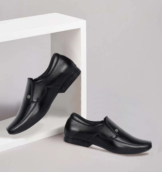 Black Formal Ortho Care Shoes For Men