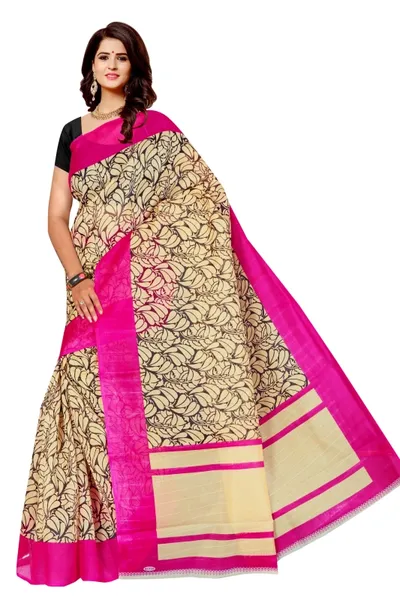 SVB Saree  Multicolour Bhagalpuri Silk Saree With Blouse Piece