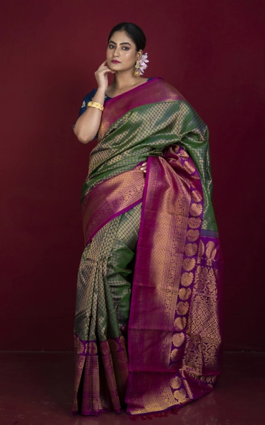 Exclusive Mahapar Tanchui Brocade Gadwal Silk Saree