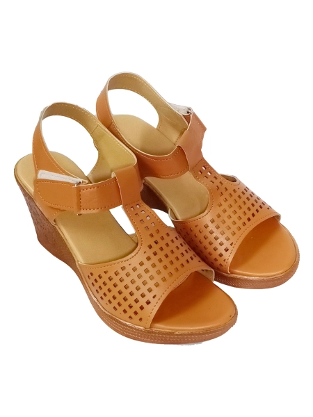 Tan Colour Wedge For Women's & Girl's