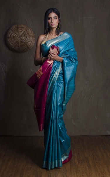 Pure Handloom Gicha Tussar Saree