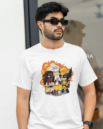 Men’s Graphics Printed Pure Cotton White T-shirt