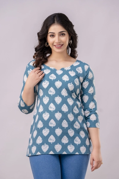 Women’s Cotton printed Short Kurti