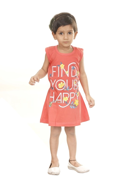 Baby Girl Hosiery Printed Short Frock