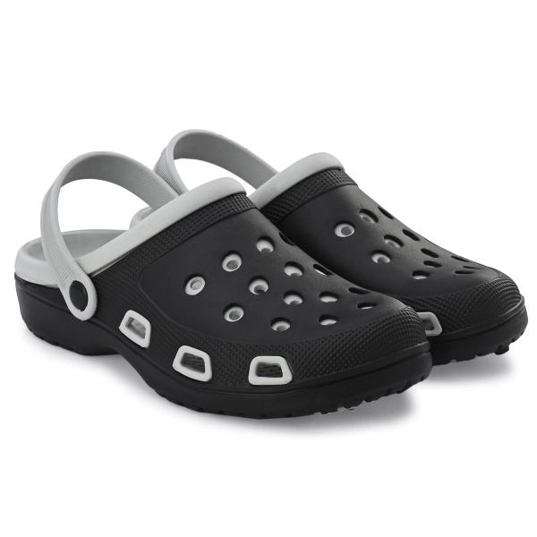 Men's Casual Black Color Clog's Lightweight Design