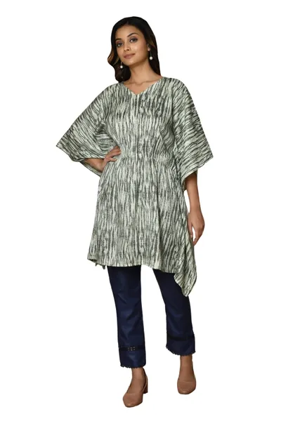 Printed Cotton  Kaftan Kurti For Women