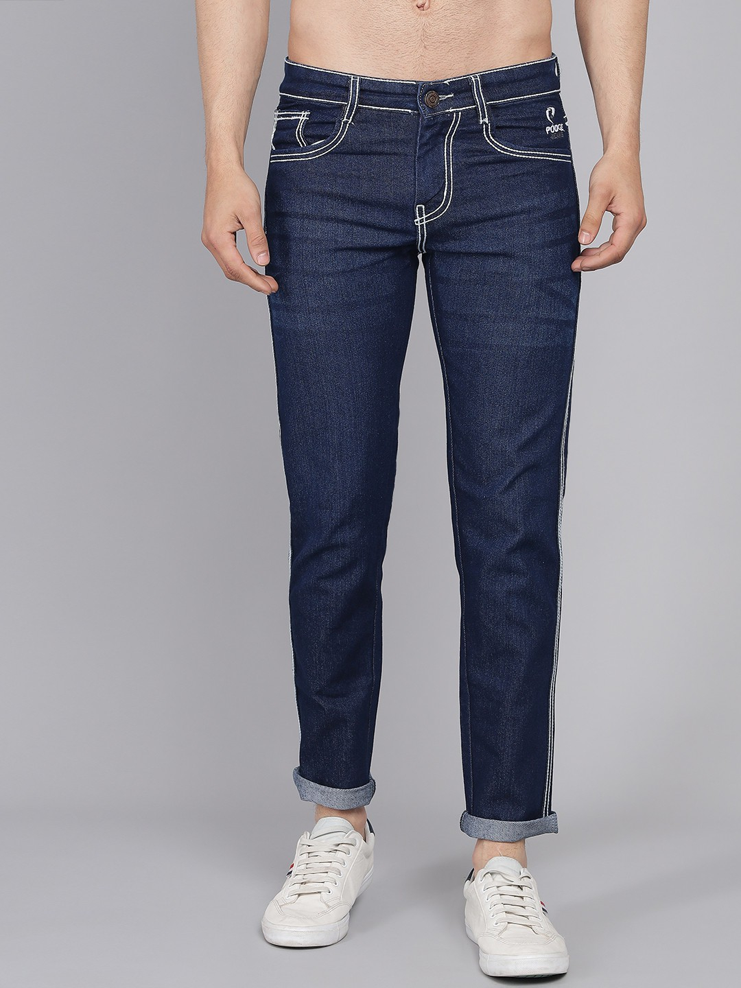 Slim Fit Blue Denim Jeans For Men