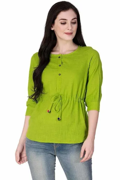 Women's Rayon Solid Regular Fit Top