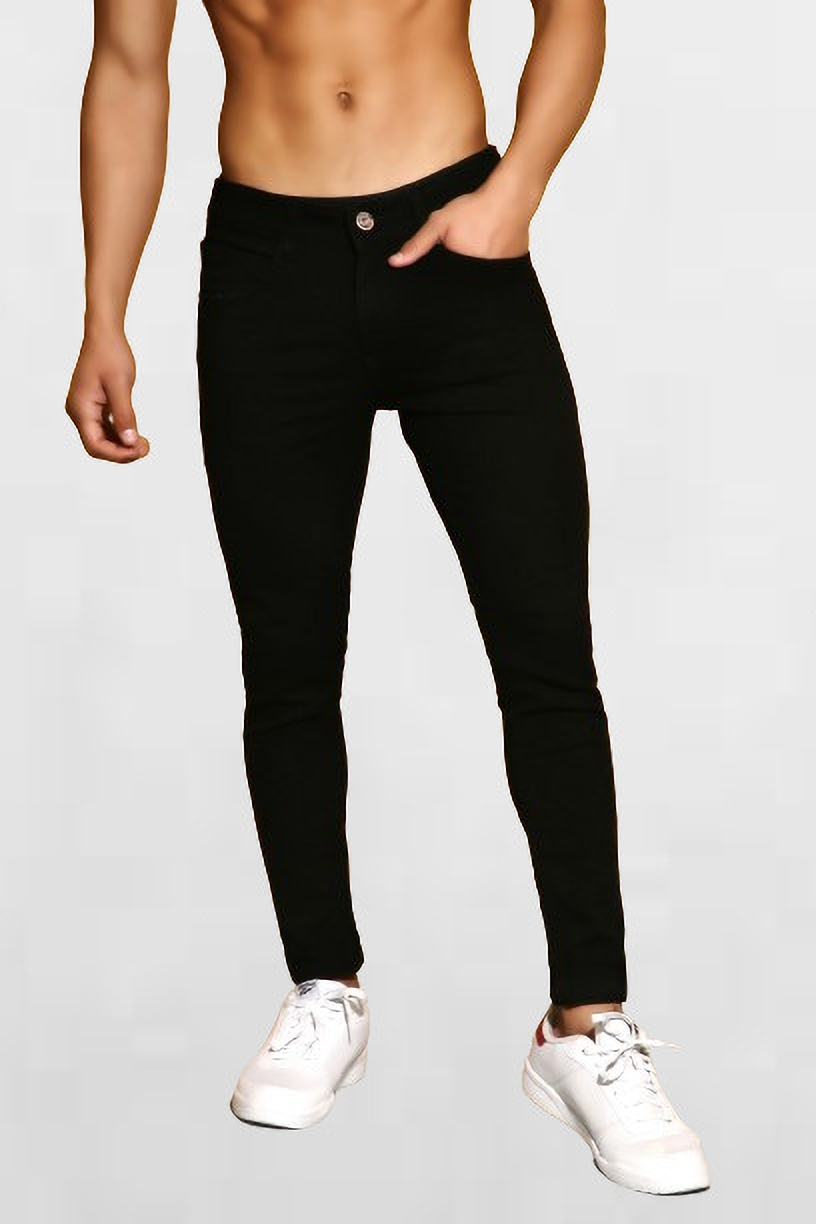 Podge Slim Fit Black Jeans For Men