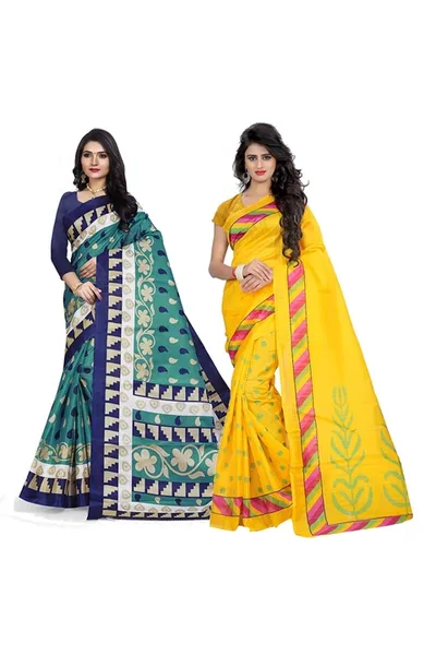 Combo of 2 SVB  Multicolour Silk  Saree