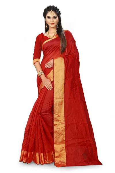 Red Colour Art Silk Printed  Saree