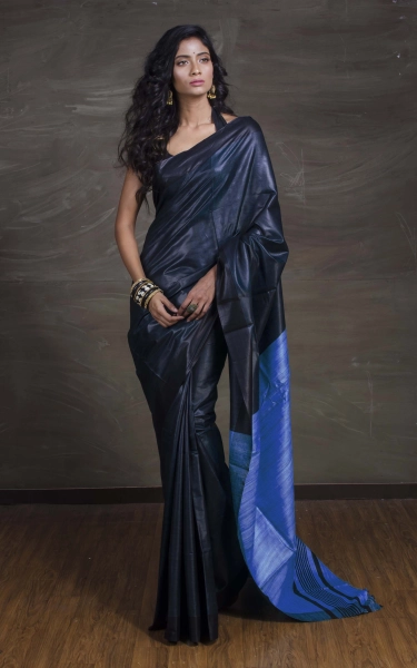 Handwoven Soft Staple Gicha Tussar Saree