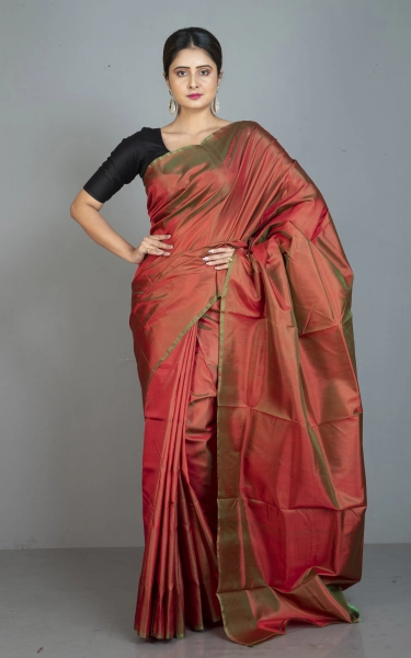 Soft Woven Bishnupuri Katan Silk Saree