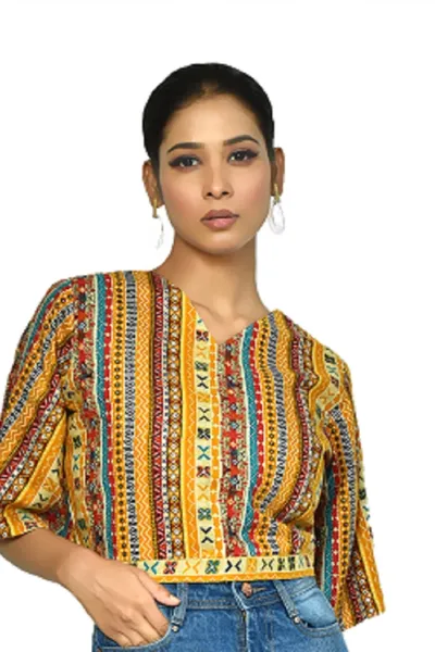 Fancy Printed Crop Top For Women