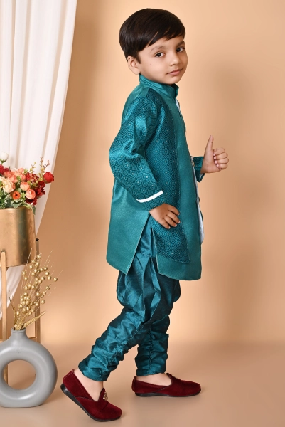 Traditional Bright Beautiful Baby Boys Full Sleeve Kurta Pajama Set