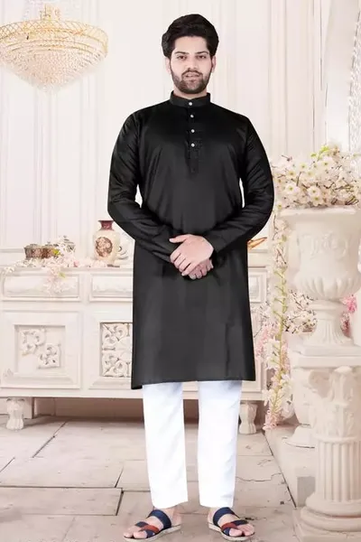 Mens Straigth Kurta Pajama Combo Set In 100% Cotton