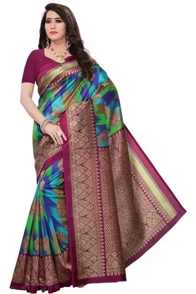 SVB Saree Mysore Silk Kalamkari Saree