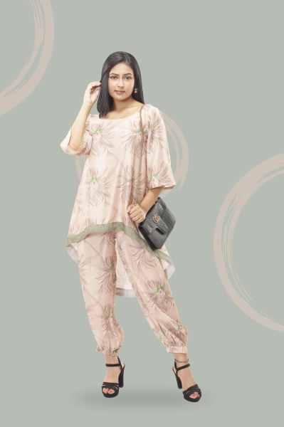 Mitti Oversized Asymmetrical Top with Harem Pant