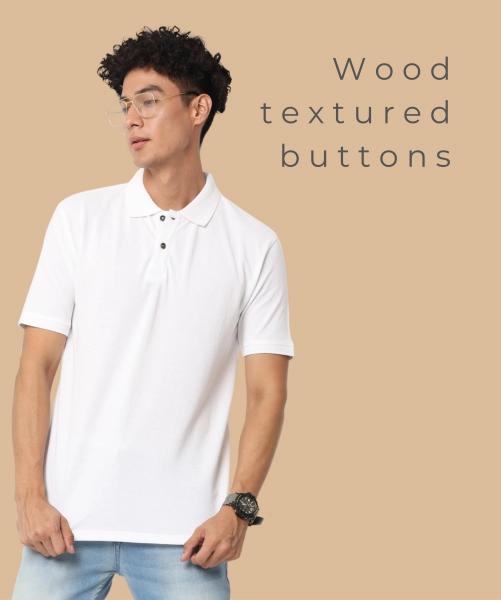 Classic White Cotton Polo  T-Shirt